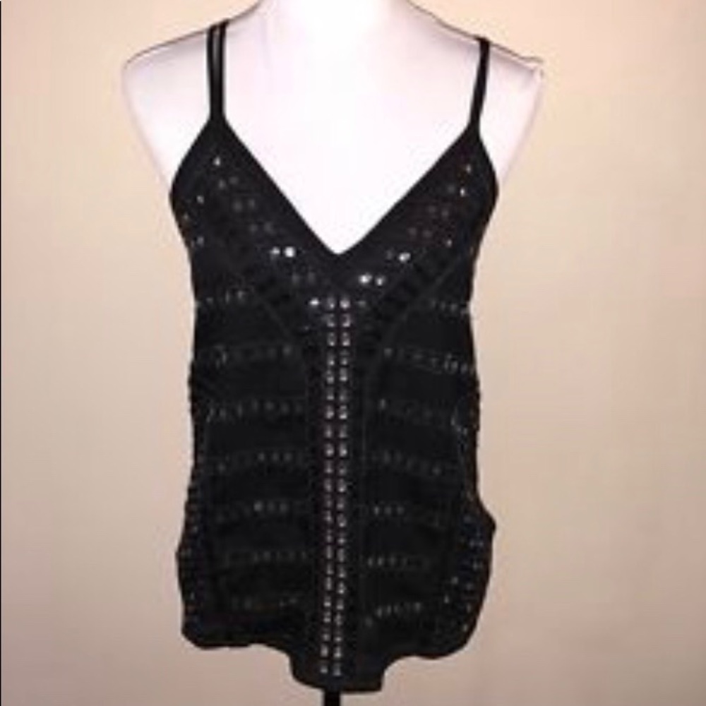 Beautiful black n silver sequin dressy tank